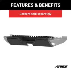 ARIES 2081025 - TrailChaser Jeep Wrangler JL Aluminum Rear Bumper Center Section
