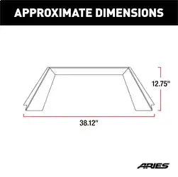ARIES 2081100 - TrailChaser Black Steel Front Jeep Bumper Angular Brush Guard Only