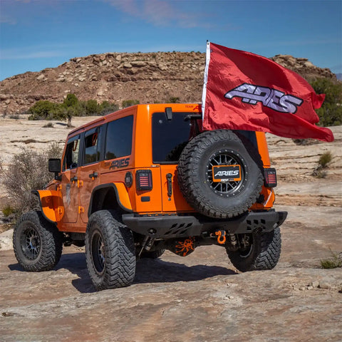 ARIES 2081221 - TrailChaser Jeep Wrangler Aluminum Rear Bumper Corners