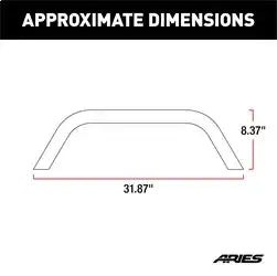 ARIES 2081255 - TrailChaser Jeep Wrangler Aluminum Front Bumper Round Brush Guard