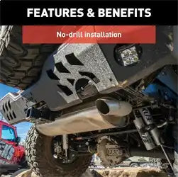 ARIES 2082036 - TrailChaser Black Aluminum Jeep Wrangler JK Rear Bumper