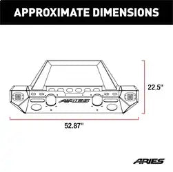 ARIES 2082043 - TrailChaser Jeep Wrangler JK Steel Front Bumper (Option 1)