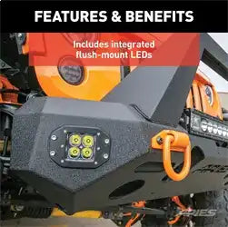 ARIES 2082043 - TrailChaser Jeep Wrangler JK Steel Front Bumper (Option 1)