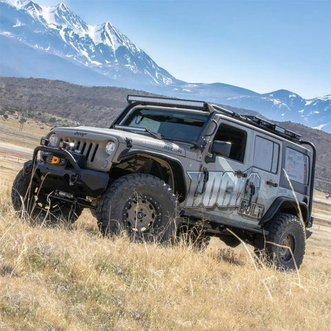 ARIES 2082050 - TrailChaser Jeep Wrangler JK Steel Front Bumper (Option 4)