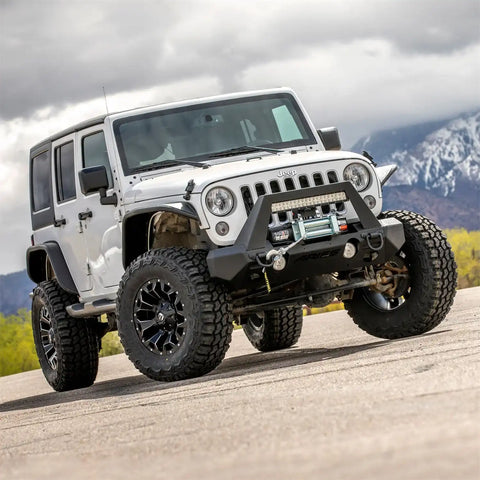ARIES 2082051 - TrailChaser Jeep Wrangler JK Steel Front Bumper (Option 2)