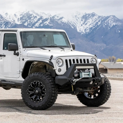 ARIES 2082051 - TrailChaser Jeep Wrangler JK Steel Front Bumper (Option 2)