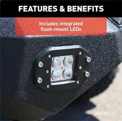 ARIES 2082071 - TrailChaser Jeep Wrangler JL, Gladiator Steel Front Bumper (Option 5)