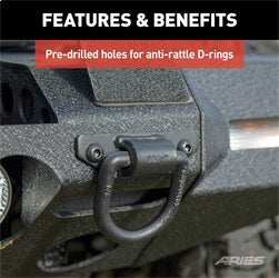 ARIES 2082072 - TrailChaser Jeep Wrangler JL, Gladiator Steel Front Bumper (Option 7)