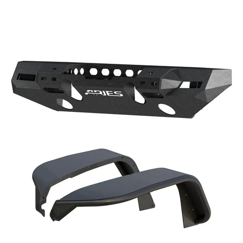 ARIES 2082073 - TrailChaser Jeep Wrangler JL Front Bumper with Fender Flares (Option 7)