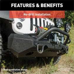 ARIES 2082078 - TrailChaser Jeep Wrangler JL, Gladiator Steel Front Bumper (Option 4)