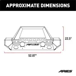 ARIES 2082079 - TrailChaser Jeep Wrangler JL, Gladiator Steel Front Bumper (Option 2)
