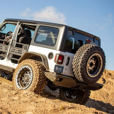 ARIES 2082081 - TrailChaser Jeep Wrangler JL Steel Rear Bumper with LED Lights