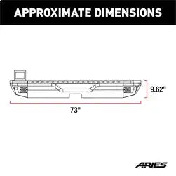 ARIES 2082083 - TrailChaser Jeep Wrangler JL Aluminum Rear Bumper with LED Lights