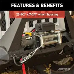 ARIES 2082087 - TrailChaser Jeep JL, Gladiator Front Bumper with Fender Flares (Option 9)