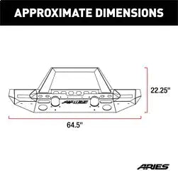 ARIES 2082089 - TrailChaser Jeep Wrangler JL, Gladiator Steel Front Bumper (Option 9)