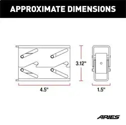 ARIES 2090613 - Replacement Headache Rack Stake Pocket Anchors, 2-Pack