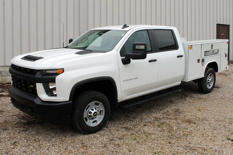 Raptor Series 2101-0052BT - 6.5 In Sawtooth Slide Track Running Boards Black Textured Aluminum 19-24 Chevy Silverado/GMC Sierra 1500 20-24 Silverado/Sierra 2500/3500 HD Crew Cab