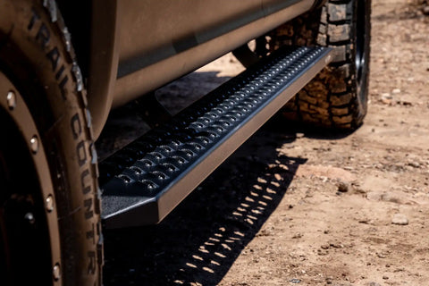 Raptor Series 2103-0366BT - 6.5 In Sawtooth Slide Track Running Boards Black Textured Aluminum 15-23 Ford F-150 22-23 Lightning 17-23 F-250/F-350 Super Duty Crew Cab