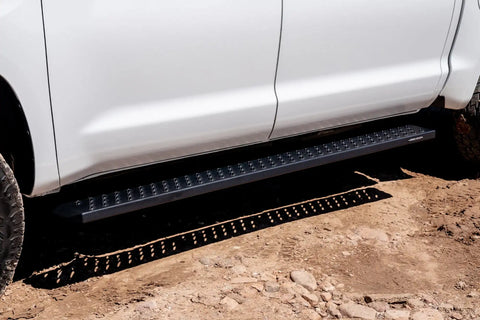 Raptor Series 2104-0143BT - 6.5 In Sawtooth Slide Track Running Boards Black Textured Aluminum 07-21 Toyota Tundra CrewMax Cab