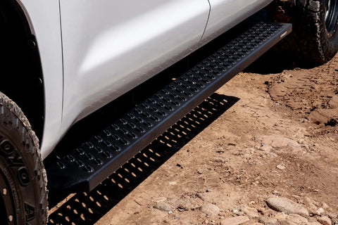 Raptor Series 2104-0143BT - 6.5 In Sawtooth Slide Track Running Boards Black Textured Aluminum 07-21 Toyota Tundra CrewMax Cab
