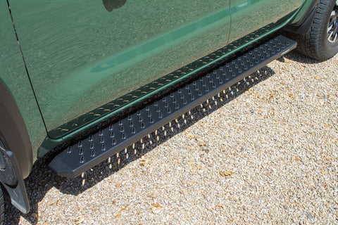 Raptor Series 2107-0589BT - 6.5 In Sawtooth Slide Track Running Boards Black Textured Aluminum 05-24 Nissan Frontier Crew Cab