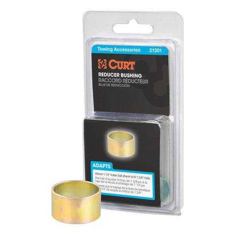 CURT 21301 Trailer Ball Reducer Bushing (From 1-3/8 to 1-1/4 Stem, Packaged)