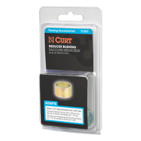 CURT 21301 Trailer Ball Reducer Bushing (From 1-3/8 to 1-1/4 Stem, Packaged)