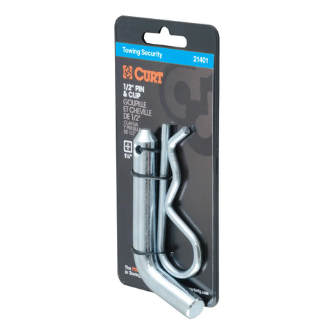 CURT 21401 - Trailer Hitch Pin/Clip 1/2-Inch Diameter Fits 1-1/4-Inch Receiver
