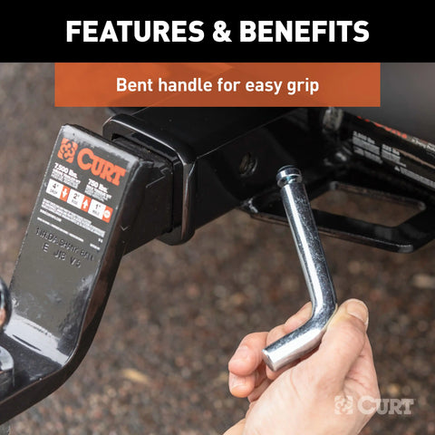 CURT 21505 - 5/8in. Hitch Pin with Groove (2in. Receiver Zinc Packaged)