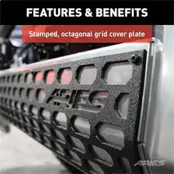 ARIES 2153002 - AdvantEDGE 5-1/2 Chrome Aluminum Bull Bar, Select Ford F250, F350, F450, F550