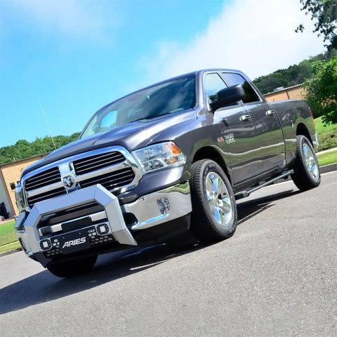 ARIES 2155100 - AdvantEDGE 5-1/2 Chrome Aluminum Bull Bar with Lights, Select Dodge, Ram 1500