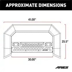 ARIES 2155101 - AdvantEDGE 5-1/2 Chrome Aluminum Bull Bar with Lights, Select Ram 2500, 3500
