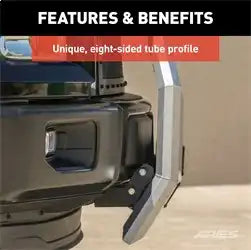ARIES 2155101 - AdvantEDGE 5-1/2 Chrome Aluminum Bull Bar with Lights, Select Ram 2500, 3500