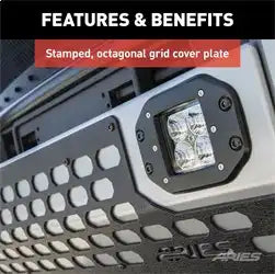 ARIES 2155101 - AdvantEDGE 5-1/2 Chrome Aluminum Bull Bar with Lights, Select Ram 2500, 3500