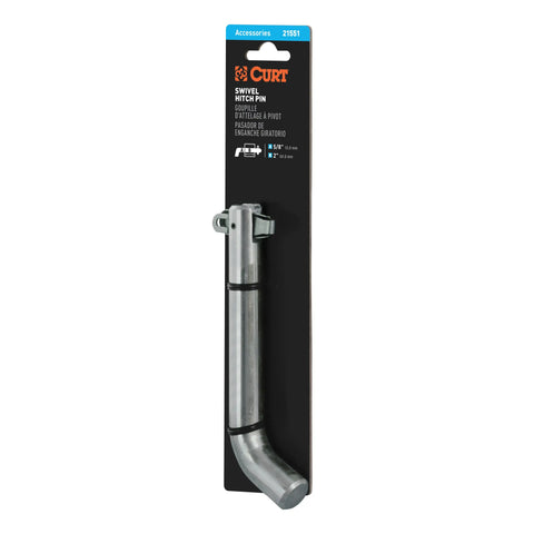 CURT 21551 Swivel Trailer Hitch Pin, 5/8-Inch Diameter, Fits 2-Inch Receiver