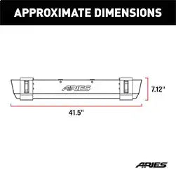 ARIES 2156001 - TrailCrusher Jeep Wrangler TJ Steel Front Bumper, 9.5K