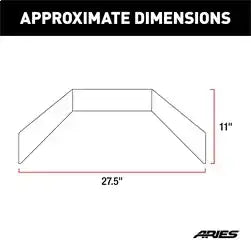 ARIES 2156050 - TrailCrusher Jeep Wrangler, Gladiator Steel Front Bumper Angular Brush Guard