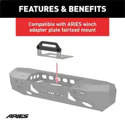 ARIES 2156070 - Black Aluminum Hawse Fairlead