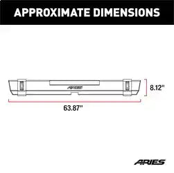 ARIES 2157000 - TrailCrusher Jeep Wrangler JK Steel Rear Bumper, 12.5K