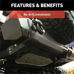 ARIES 2157000 - TrailCrusher Jeep Wrangler JK Steel Rear Bumper, 12.5K