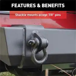 ARIES 2157001 - TrailCrusher Jeep Wrangler TJ Steel Rear Bumper, 9.5K