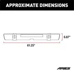 ARIES 2157002 - TrailCrusher Jeep Wrangler JL Steel Rear Bumper, 12.5K