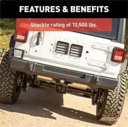 ARIES 2157002 - TrailCrusher Jeep Wrangler JL Steel Rear Bumper, 12.5K