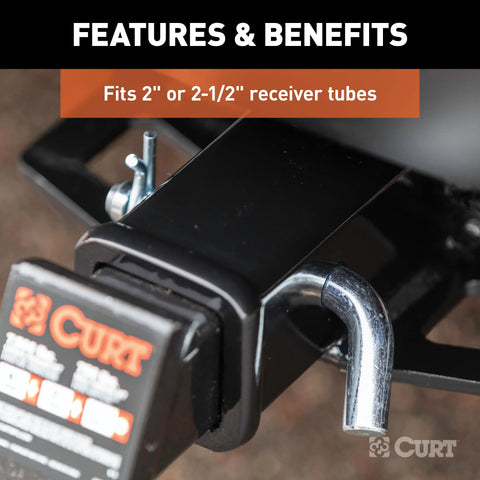 CURT 21582 - 5/8in. Hitch Pin with Groove (2in. or 2-1/2in. Receiver Zinc)