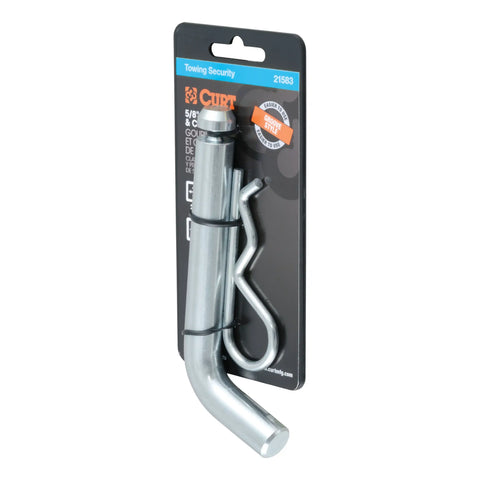 CURT 21583 5/8 Hitch Pin with Groove (2 or 2-1/2 Receiver, Zinc, Packaged)