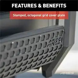 ARIES 2164000 - AdvantEDGE 5-1/2 Black Aluminum Bull Bar, Select Silverado, Sierra 1500