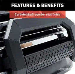 ARIES 2164001 - AdvantEDGE 5-1/2 Black Aluminum Bull Bar, Select Silverado, Sierra 2500, 3500