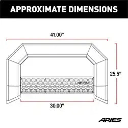 ARIES 2164003 - AdvantEDGE 5-1/2 Black Aluminum Bull Bar, Select Silverado, Sierra 2500, 3500