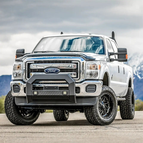 ARIES 2164103 - AdvantEDGE 5-1/2 Black Aluminum Bull Bar with Lights, Select Silverado, Sierra