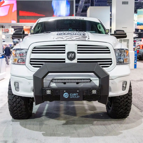 ARIES 2165100 - AdvantEDGE 5-1/2 Black Aluminum Bull Bar with Lights, Select Dodge, Ram 1500